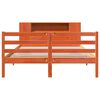 vidaXL Lit biblioth&egrave;que sans matelas cire marron 140x190 cm pin massif