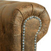 vidaXL Canapé Chesterfield 2 places cuir artificiel marron