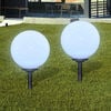 vidaXL Lampes d'all&eacute;e &agrave; LED 2 pcs 30 cm avec piquet de sol