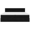 VidaXL Cadre de lit ottoman avec matelas noir 160x200 cm velours