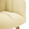 vidaXL Chaise de relaxation avec repose-pied Crème Tissu