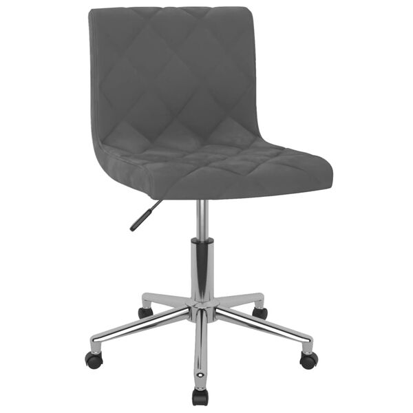 vidaXL Chaises pivotantes &agrave; manger lot de 4 Gris fonc&eacute; Velours