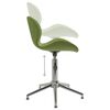 vidaXL Chaises pivotantes &agrave; manger lot de 2 vert clair velours