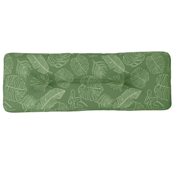 vidaXL Coussin de palette à motif de feuilles 120x40x12 cm Tissu