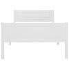 vidaXL Cadre de lit sans matelas bois massif de pin blanc 100x200 cm