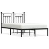 vidaXL Cadre de lit m&eacute;tal sans matelas avec t&ecirc;te de lit noir 120x200cm