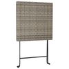 vidaXL Ensemble de bistro pliable 3 pcs Gris Résine tressée