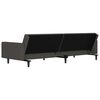vidaXL Canap&eacute;-lit &agrave; 2 places Gris fonc&eacute; Microfibre