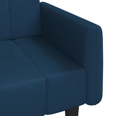 vidaXL Canapé-lit à 2 places Bleu Velours