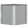 vidaXL Lit surélevé de jardin Acier galvanisé 129x129x77 cm Gris