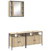 vidaXL Ensemble de mobilier de salle de bain 3 pi&egrave;ces Marron