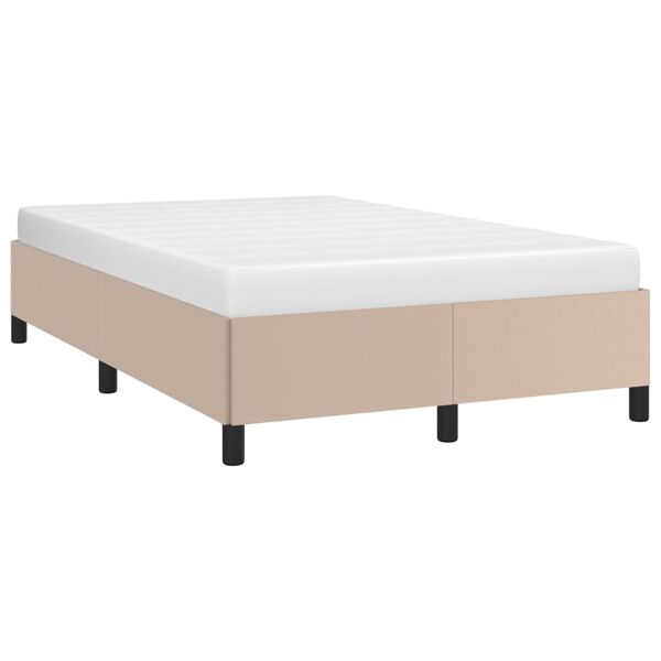 vidaXL Cadre de lit sans matelas cappuccino 120x200 cm similicuir