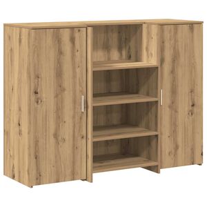 vidaXL Bureau r&eacute;ception ch&ecirc;ne artisanal 135x50x103,5cm bois ing&eacute;nierie