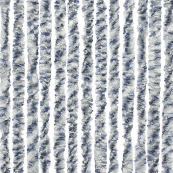 Travellife Rideau de porte Chenille Rain 185x56 cm Gris et bleu