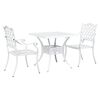 vidaXL Ensemble de tables de jardin 3 pcs Blanc Aluminium coul&eacute;