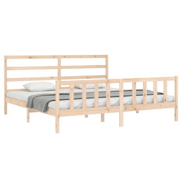 vidaXL Cadre de lit sans matelas 200x200 cm bois massif de pin