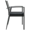 vidaXL Chaises de jardin et coussins lot de 6 noir 56,5x57x83 cm rotin