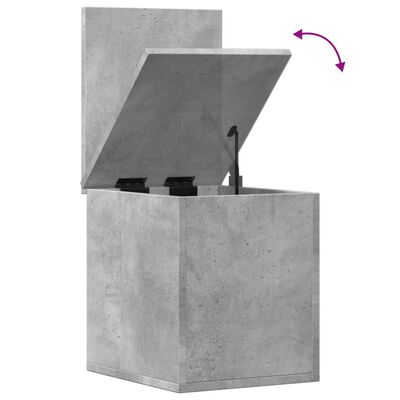 vidaXL Boîte de rangement gris béton 30x35x35 cm bois d'ingénierie