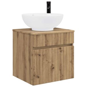 vidaXL Meuble de lavabo mural Ch&ecirc;ne artisanal 49 x 44,5 x 66,5 cm