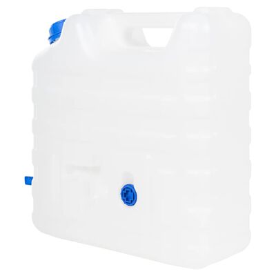 vidaXL Réservoir d'eau avec robinet transparent 17 L plastique