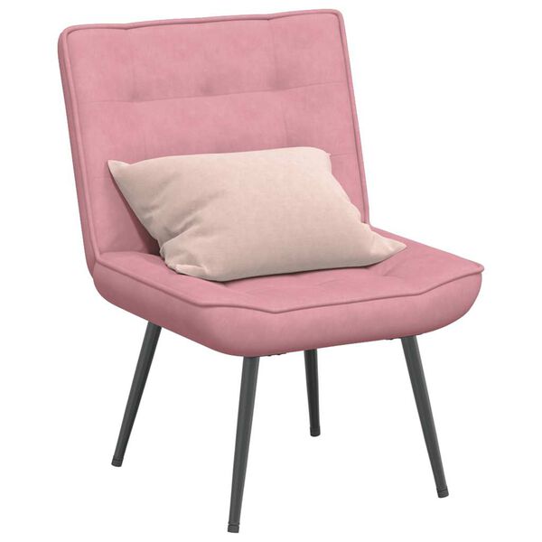 vidaXL Chaise de relaxation rose 64x74x84 cm velours
