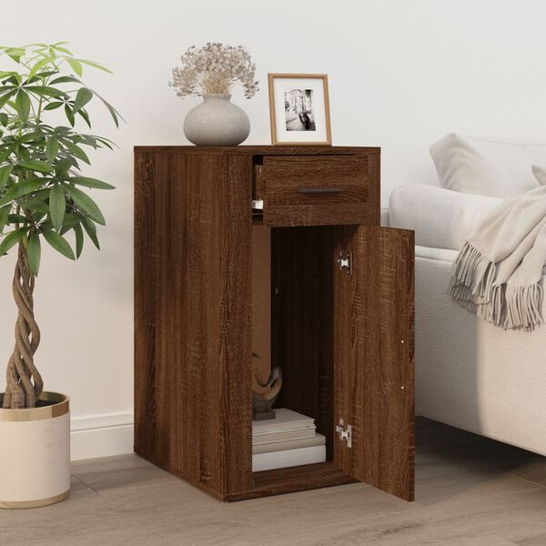 vidaXL Armoire de bureau Ch&ecirc;ne marron 40x49x75 cm Bois d'ing&eacute;nierie