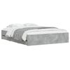 vidaXL Cadre de lit avec tiroirs sans matelas gris béton 140x190 cm