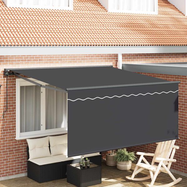 vidaXL Auvent R&eacute;tractable Anthracite 300 x 250 cm