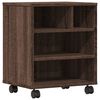 vidaXL Support d'imprimante avec roulettes chêne marron 41x32x48 cm