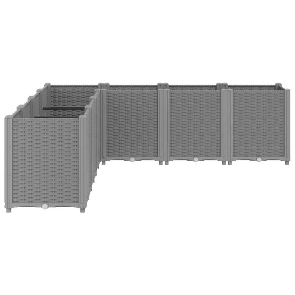 vidaXL Jardini&egrave;re gris clair 160x160x53 cm polypropyl&egrave;ne