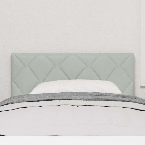 vidaXL Tête de lit avec tête de lit Gris clair 100 cm Velours