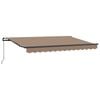 vidaXL Auvent r&eacute;tractable Taupe 2,5 x 2 m tissu