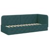 vidaXL Cadre de lit d'angle avec matelas Vert fonc&eacute; 80 x 200 cm tissu