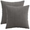 vidaXL Housse de coussin 2 pc HEERLEN Gris fonc&eacute; 40 x 40 cm