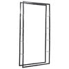 vidaXL Portant de bois de chauffage Noir 100x25x200 cm Acier