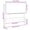 vidaXL T&ecirc;te de lit capitonn&eacute;e Marron et gris clair 100 cm Pin massif