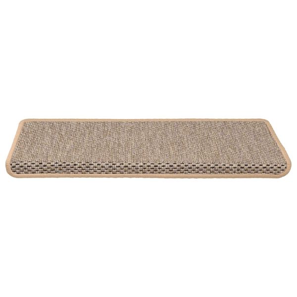 vidaXL Tapis d'escalier autocollants 30 pcs 65x21x4 cm beige clair