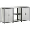 vidaXL Ensemble de rangement cuisine HATTEM 3 pc Argent&eacute;