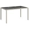 vidaXL Table de Jardin Blanc 150 x 90 x 75 cm polyrotin