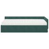 vidaXL Cadre de lit d'angle avec matelas Autre 2 pcs Vert Velours