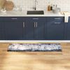 vidaXL Tapis de Cuisine Gris 150 x 45 cm Velours