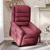 vidaXL Fauteuil inclinable &eacute;lectrique rouge bordeaux tissu