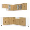 vidaXL Ensemble d'armoires de cuisine 11 pcs Lucca bois d'ing&eacute;nierie