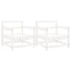 vidaXL Chaises de jardin lot de 2 blanc bois massif de pin