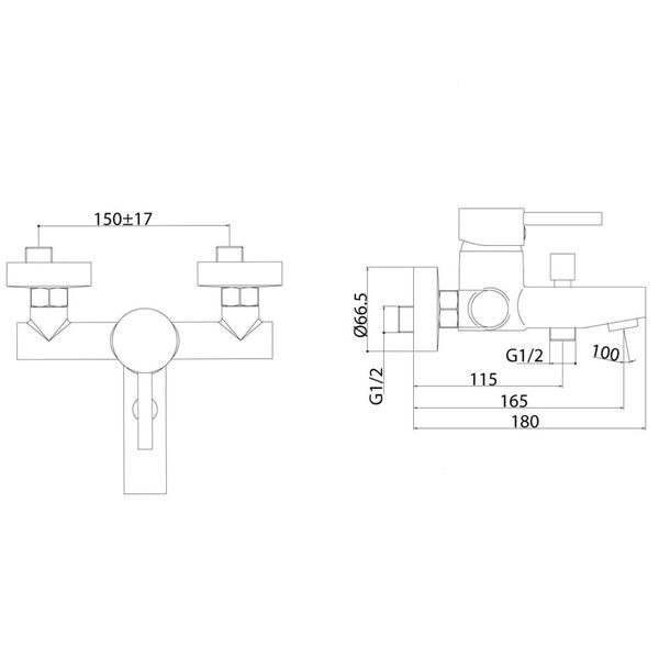 SCH&Uuml;TTE Mitigeur de baignoire ATLANTA chrome