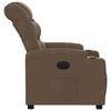 vidaXL Fauteuil inclinable électrique Marron Tissu