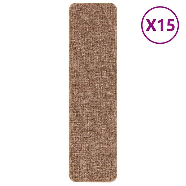 vidaXL Tapis Antid&eacute;rapants pour Escaliers 15 pcs Jaune 75 x 20 cm PP