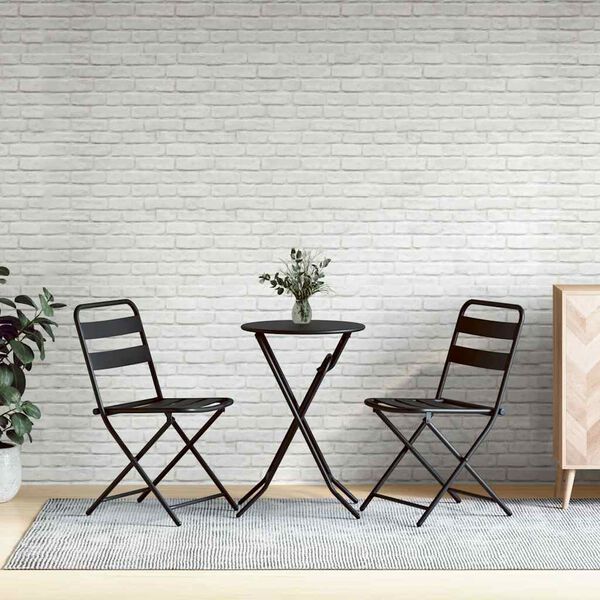 vidaXL Panneaux muraux 3D avec design de brique blanc 10 pcs EPS