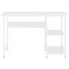 vidaXL Bureau d'ordinateur Blanc 105x50x72 cm MDF et m&eacute;tal