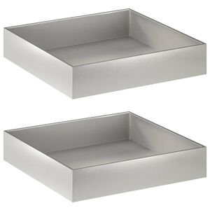 vidaXL Cache-pot de jardin 2 pc Argent&eacute; 80 x 80 x 20 cm
